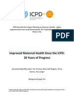 Improved Maternal Health Since The ICPD: 20 Years of Progress