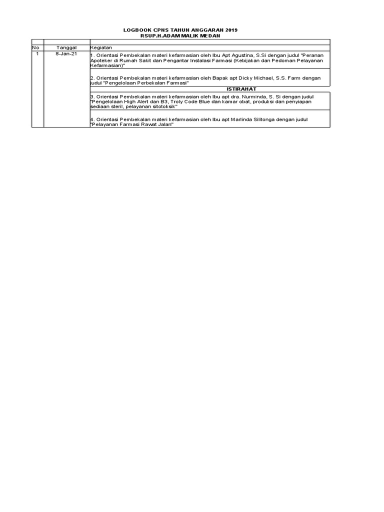 Logbook CPNS | PDF
