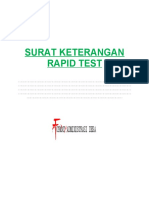 Surat Keterangan Rapid Test