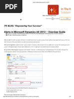 Alerts in Microsoft Dynamics AX 2012