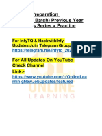 #Infytq Preparation (For 2022 Batch) Previous Year Questions Series + Practice