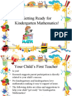 Kindergarten Orientation Math