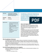 Formaldehyde: Uses in The Supply Chain