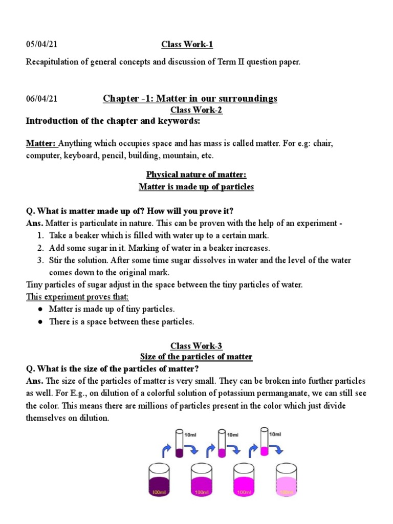 Matter and Its Properties: Chapter 1 Notes | PDF | Latent Heat | Gases