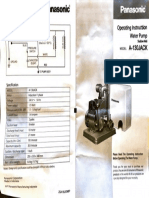 A-130JACK: Operating Instruction Water Pump