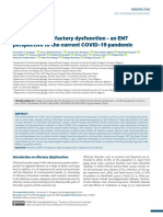 COVID-19 and Olfactory Dysfunction - An ENT Perspective To The Current COVID-19 Pandemic