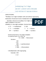 Lesson 3 - Multiplying 2 To 3 Digit NUMBERS BY 1-DIGIT MULTIPLIER WITH AND WITHOUT REGROUPING