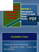 Materi 4. Manajemen Waktu Proyek Jalan & Jembatan