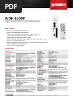 WDH-1500P: Single Channel MPEG-2 SD IRD and Processor