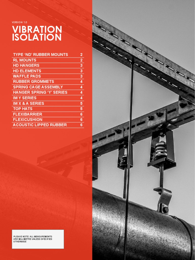 Vibration Isolation Product Catalog PDF Materials Building Materials