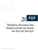 Relatório Mundial Das Testemunhas de Jeová Do Ano de Serviço de 2019