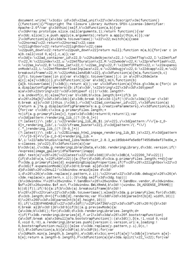 Ad Unit Rendering Script Code | PDF | Computer File Formats | Computer ...