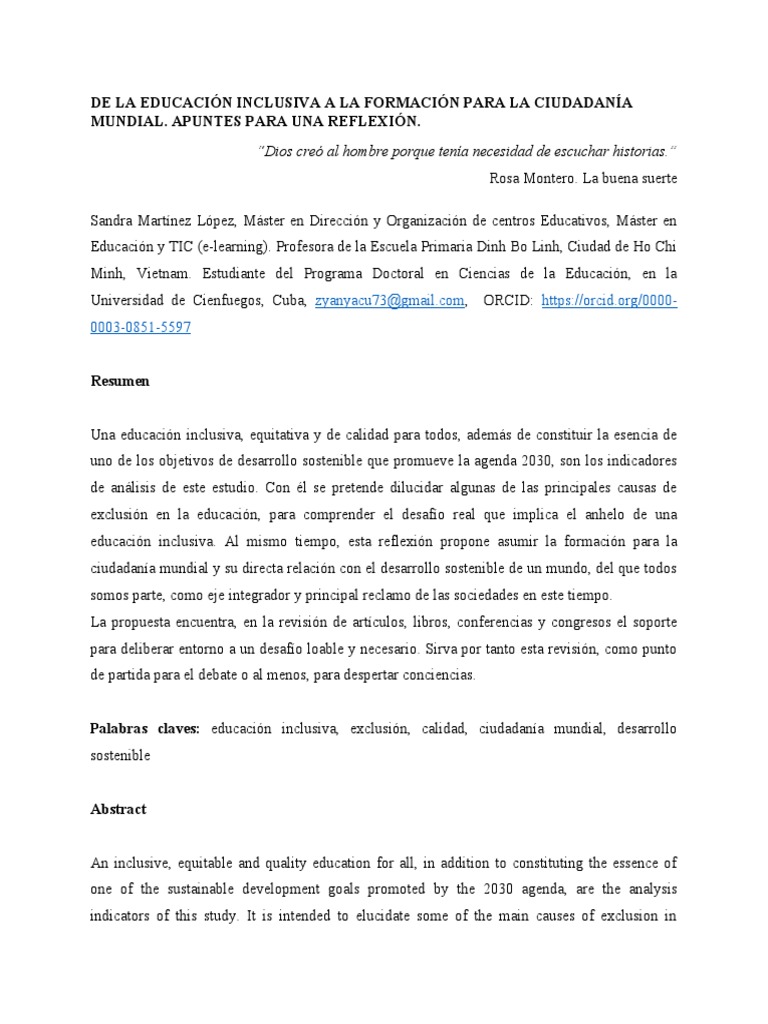 De La Educacion Inclusiva | PDF | Igualdad de género | Estudios de género