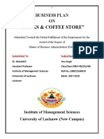 "Books & Coffee Store": Business Plan ON