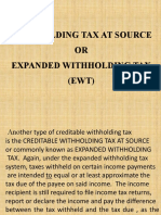 Withholding Tax at Source OR Expanded Withholding Tax (EWT)