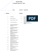 Question Bank Computer Science (2 Year)