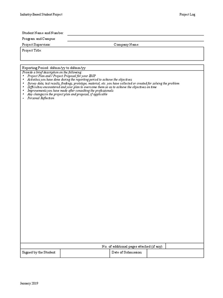 Industry-Based Student Project Log | PDF | Career & Growth