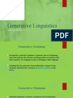 Generative Linguistics