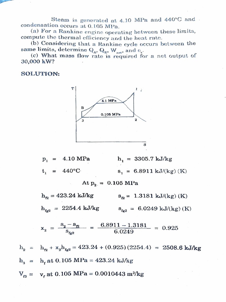 Rankine Cycle Efficiency Analysis | PDF | Sustainable Technologies ...