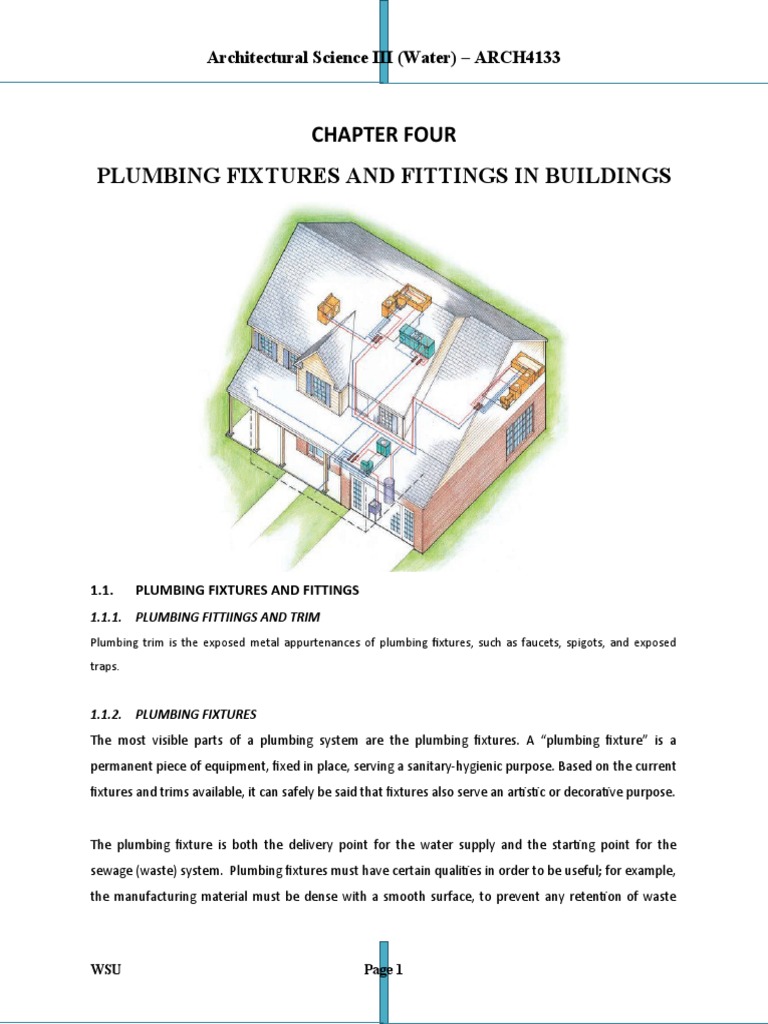 CH 04 Plumbing Fixtures and Fittings PDF Valve Shower