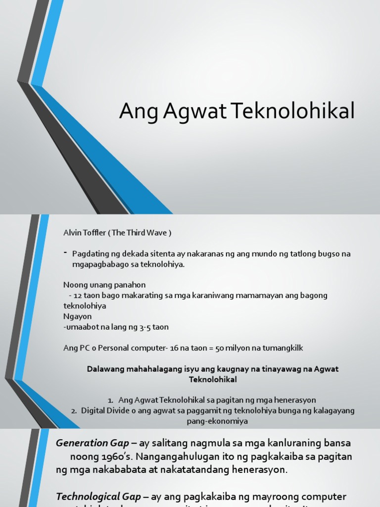Ang Agwat Teknolohikal PDF