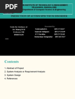 Prediction of Autism Spectrum Disorder