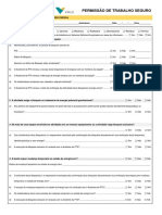 Permissão de Trabalho Seguro - Bloqueio, Identificação e Zero Energia