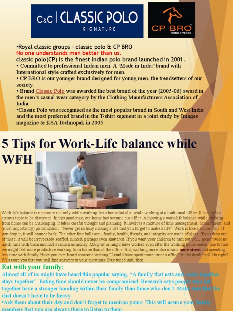 5 Tips For Work-Life Balance While WFH | PDF