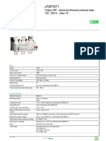 Product Data Sheet: Tesys LRF - Electronic Thermal Overload Relay - 132... 220 A - Class 10