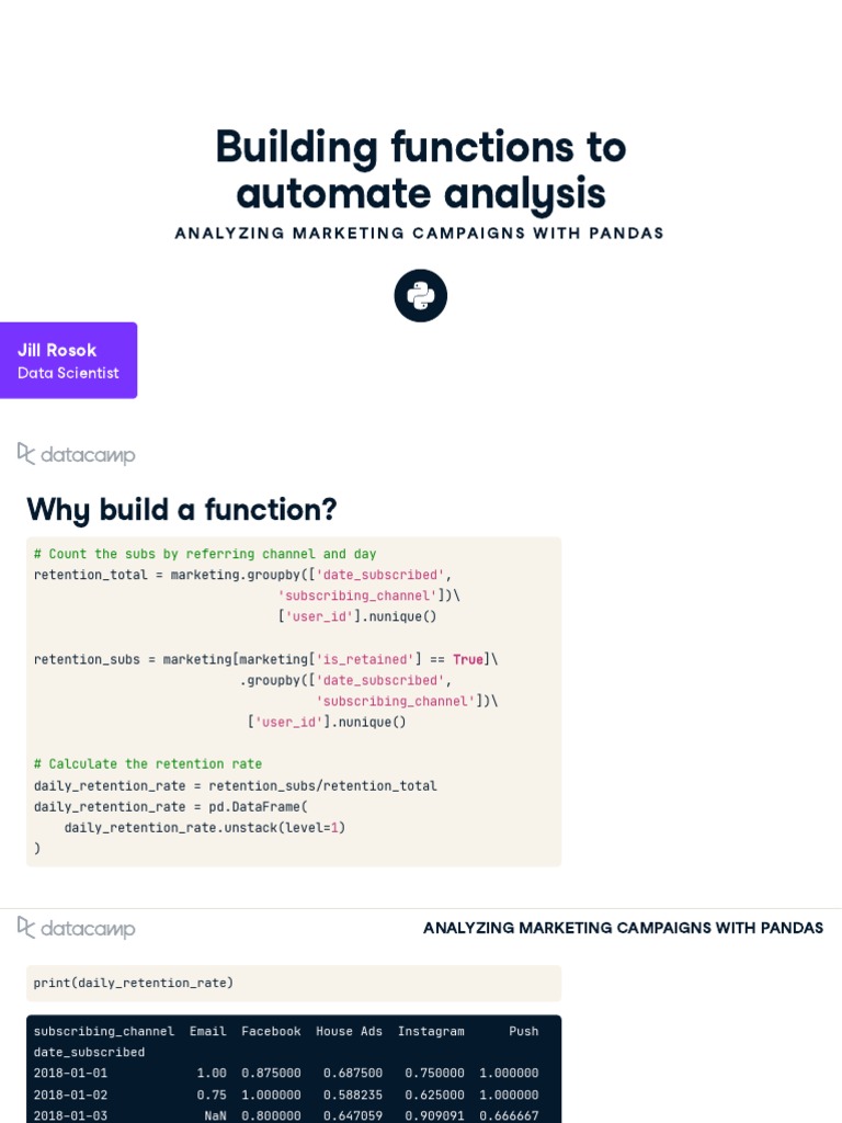 Automating Marketing Analysis with Pandas | PDF | Business