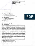 Unit 1 Science in School Curriculum: Structure