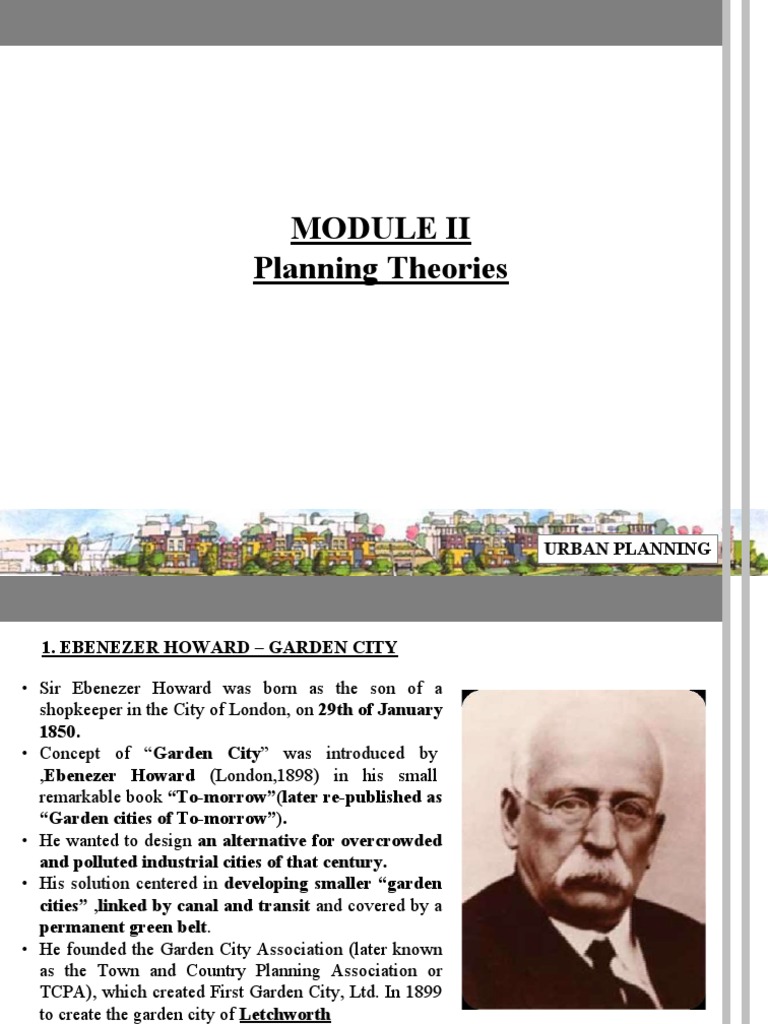 Urban Planning Theories Overview | PDF | Urban Planning | Urbanization