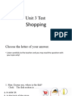 Unit 3 Test Shopping