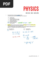 PHYSICS Revision For FINAL Sem F4 2020