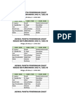 Jadwal Panitia Penerimaan Zakat