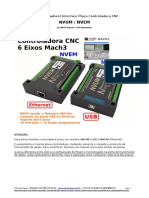 Manual Datasheet Interface Placa Controladora CNC Via Porta RJ45 Ethernet Wifi NVEM V2 - 6 Eixos para Mach3