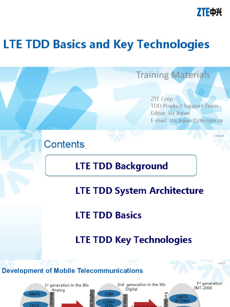 LTE TDD Basics and Key Technologies | PDF | Duplex (Telecommunications ...