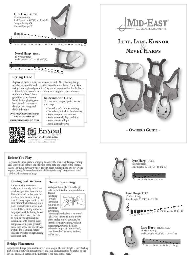 Lute Lyre Kinnor Nevel Harps Guide PDF String Instruments