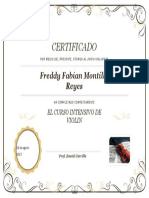 Certificado Freddy