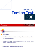 Torsion Test: Experiment # 2