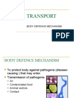 Transport: Body Defence Mechanism