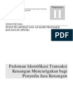 Pedoman II - Pedoman Identifikasi Transaksi Keuangan Mencurigakan Bagi Penyedia Jasa Keuangan