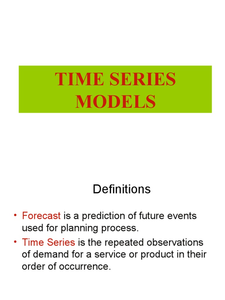 Time Series PDF Seasonality Moving Average