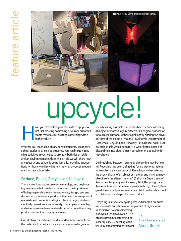 Upcycle! Reduce, Reuse, Recycle, and Upcycle PDF Recycling Reuse