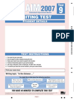 Writing Test: Student Details