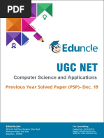 Ugc Net: Computer Science and Applications