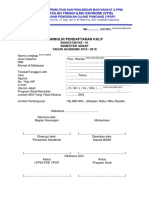 Formulir Pendaftaran KKLP A-61