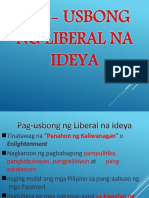 Pag-Usbong NG Liberal Na Ideya