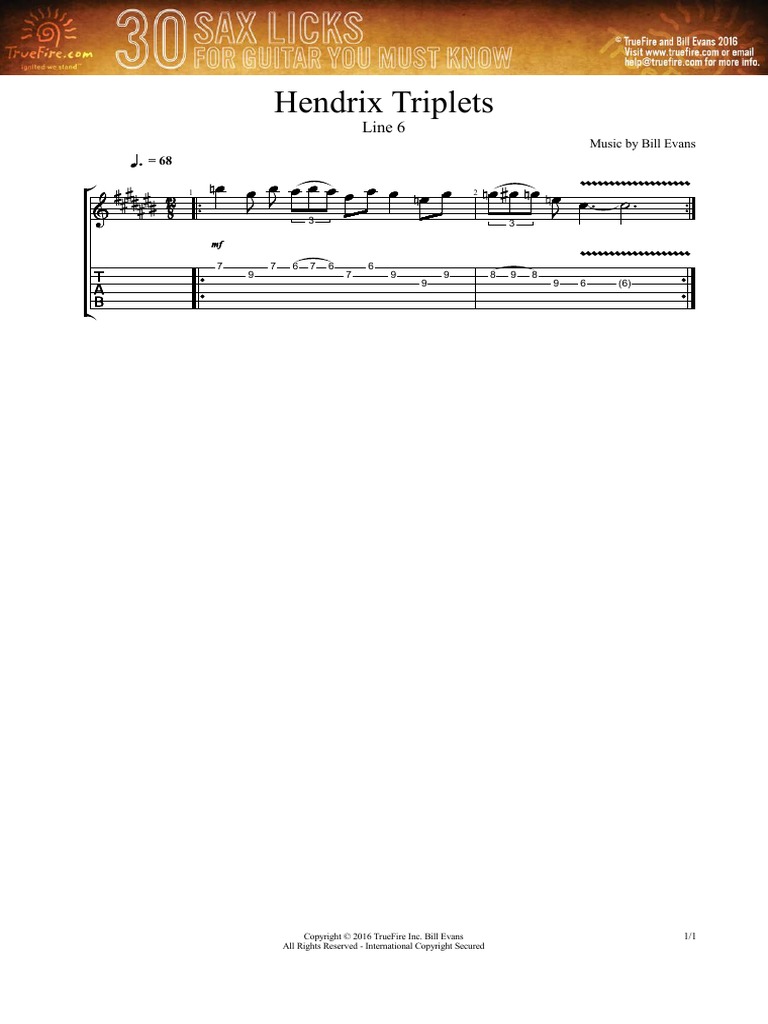 30 Sax Licks For Guitar You MUST Know Tabs | PDF