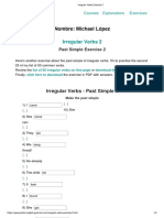 Irregular Verbs Exercise 2